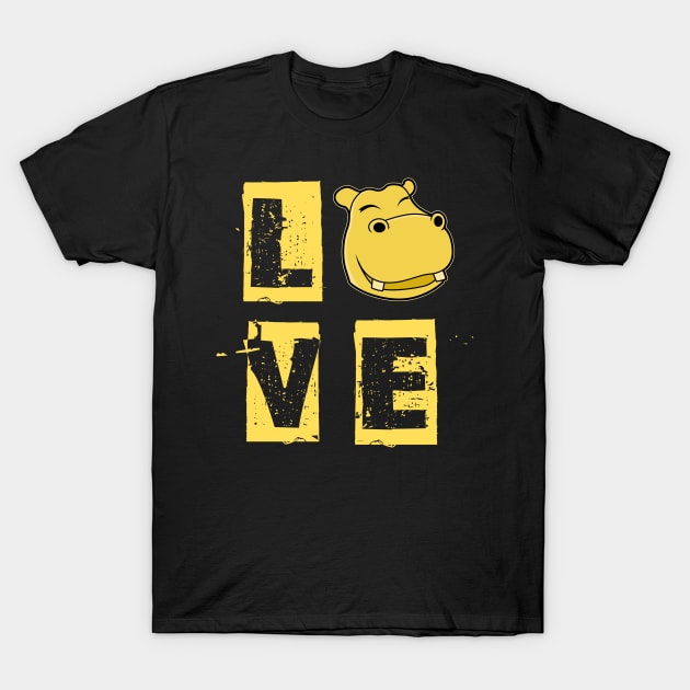 Love Hippo T-Shirt by Imutobi